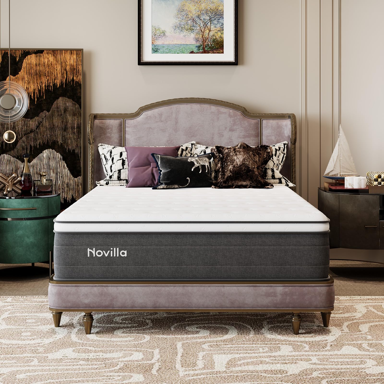 Novilla 2FT6 Small Single Mattress 27cm – Orthopedic Support Hybrid Mattress Pocket Sprung Design for Pressure Relief, Medium Firm, AirFlow Wave Foam, Edge Support, Mattress in a Box (75x190cm)