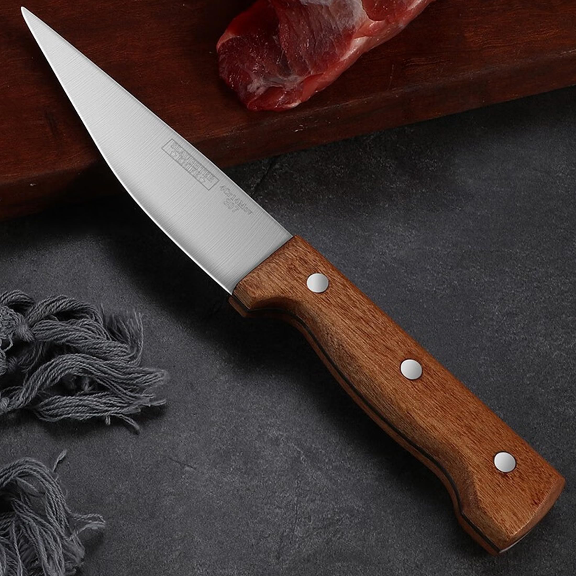 Plys Cuchillo para cortar huesos 13,5 cm, cuchillo para deshuesar carne, mango antideslizante