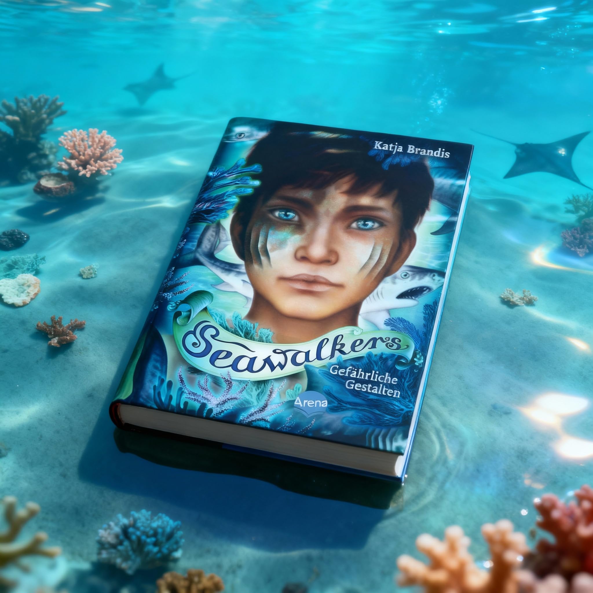 Seawalkers Bücher Set Band 1–6 - Fantasy Kinderbuch Bestseller-Reihe - Sammelband Bücher für Kinder ab 10 - inkl. exklusiver Beigabe: Seawalkers Aufkleber & Woodwalkers 2 Wackel-Lesezeichen