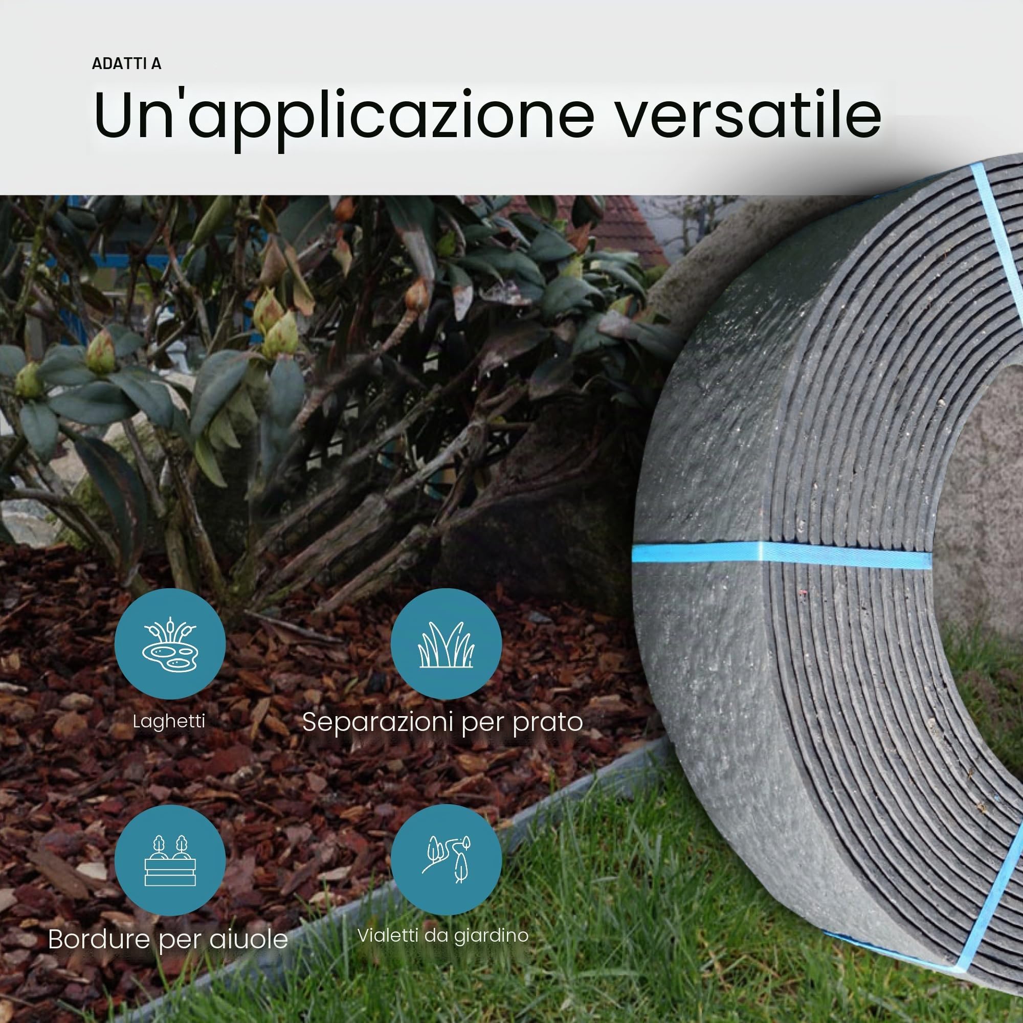Rakaflex, stabile recinzione per aiuola con bordo tagliente