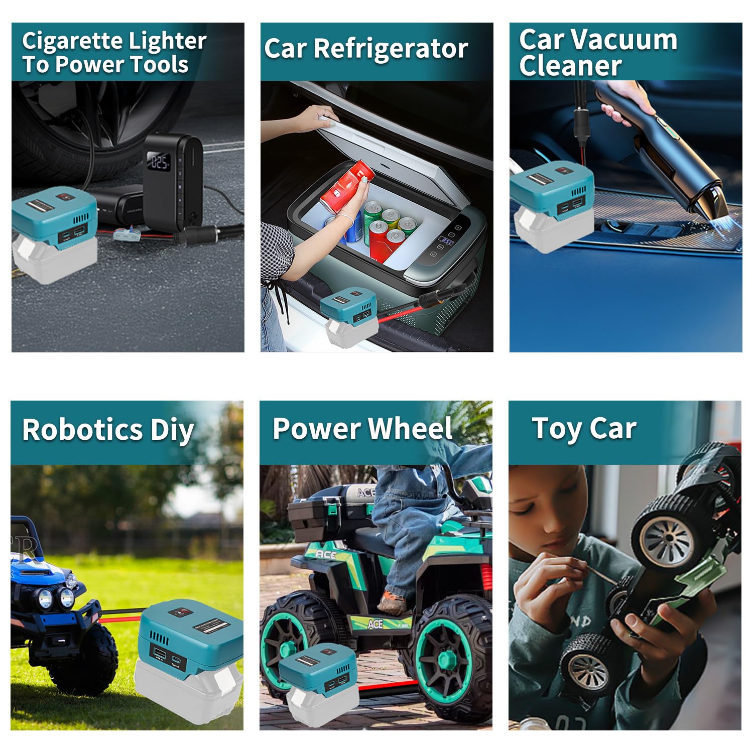 18V zu 12V Step Down Konverter für Makita 18V Akku, Abwärtswandler Power Wheel Batterie Adapter, DC 12V 10A 120W Konverter Power Station für Rc Auto, Robotik, DIY