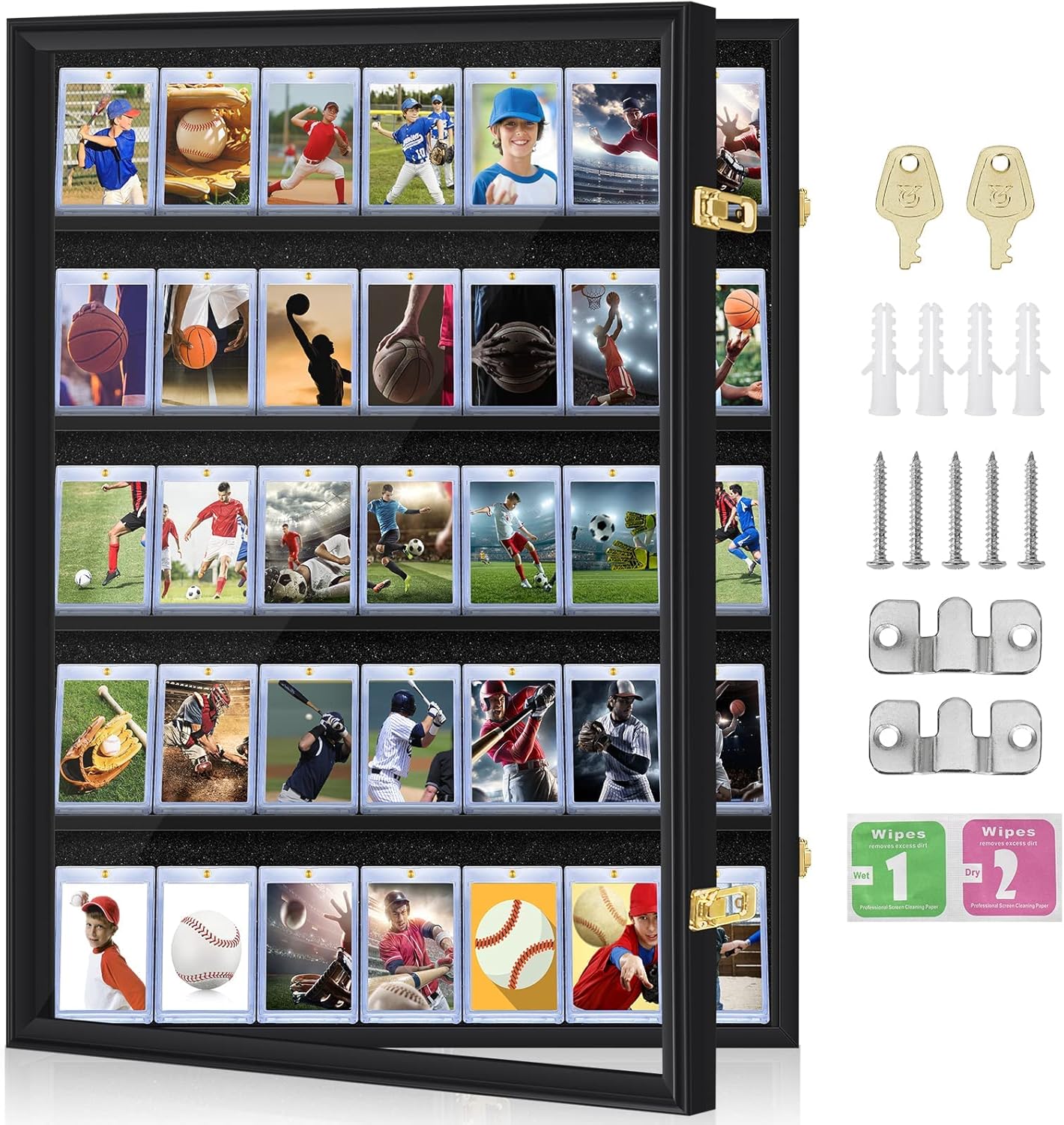 Baseball Card Display Case,35 Graded Large Sports Card