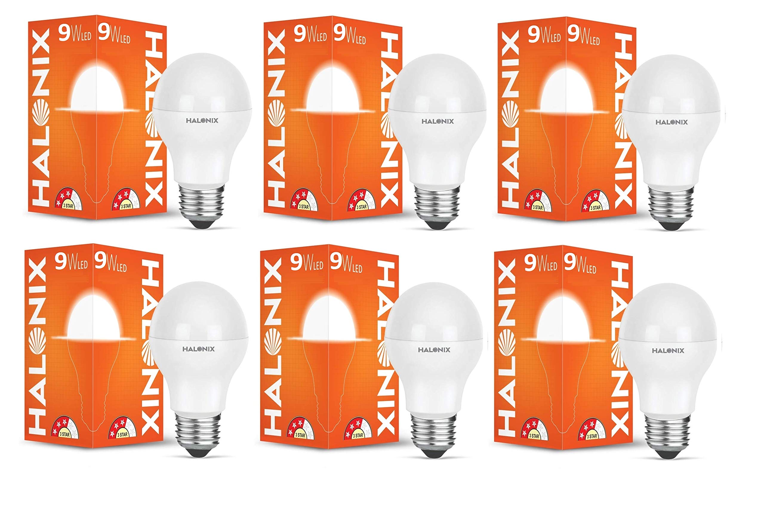 Halonix Astron Plus Base E27 9-Watt LED Bulb (Pack of 6, Warm White)-image-25