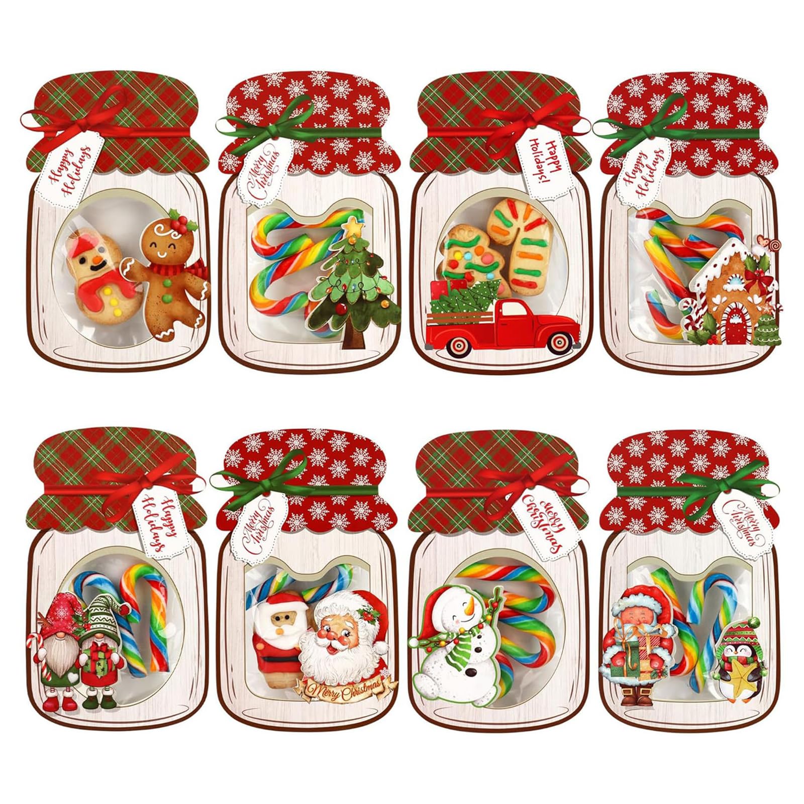 Individualized Christmas Greeting Layouts Set Bricklayer Jar Shape Artisanal Art Materials for Celebratory Season Crafting and Gifting Christmas Artisanal Layouts