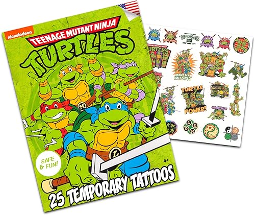Miniatura 3 de TMNT Imagine - Paquete de actividades y libros para colorear para niños con 25 tatuajes de tortuga ninja y recuerdos de fiesta