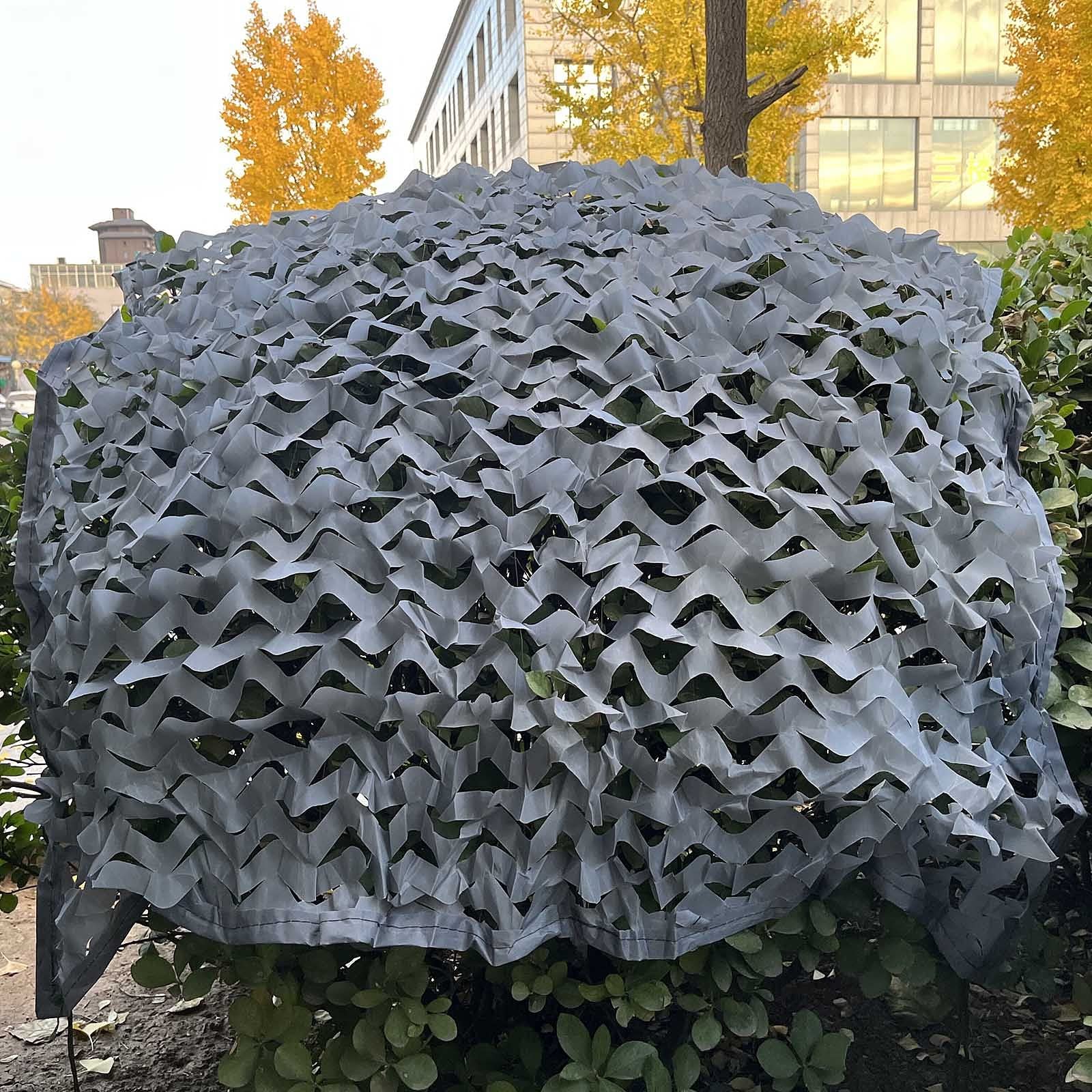 Tarnnetz Grau,Bundeswehr Verstärktes Camouflage Netz,Sonnensegel,Oxford Gewebe Tarnung Netz,Garten Pergola Sonnenschutznetz,Tarnnetz Sichtschutz,Für Camping Jagd Dekoration,Grey-4x5m(13.1*16.4ft)