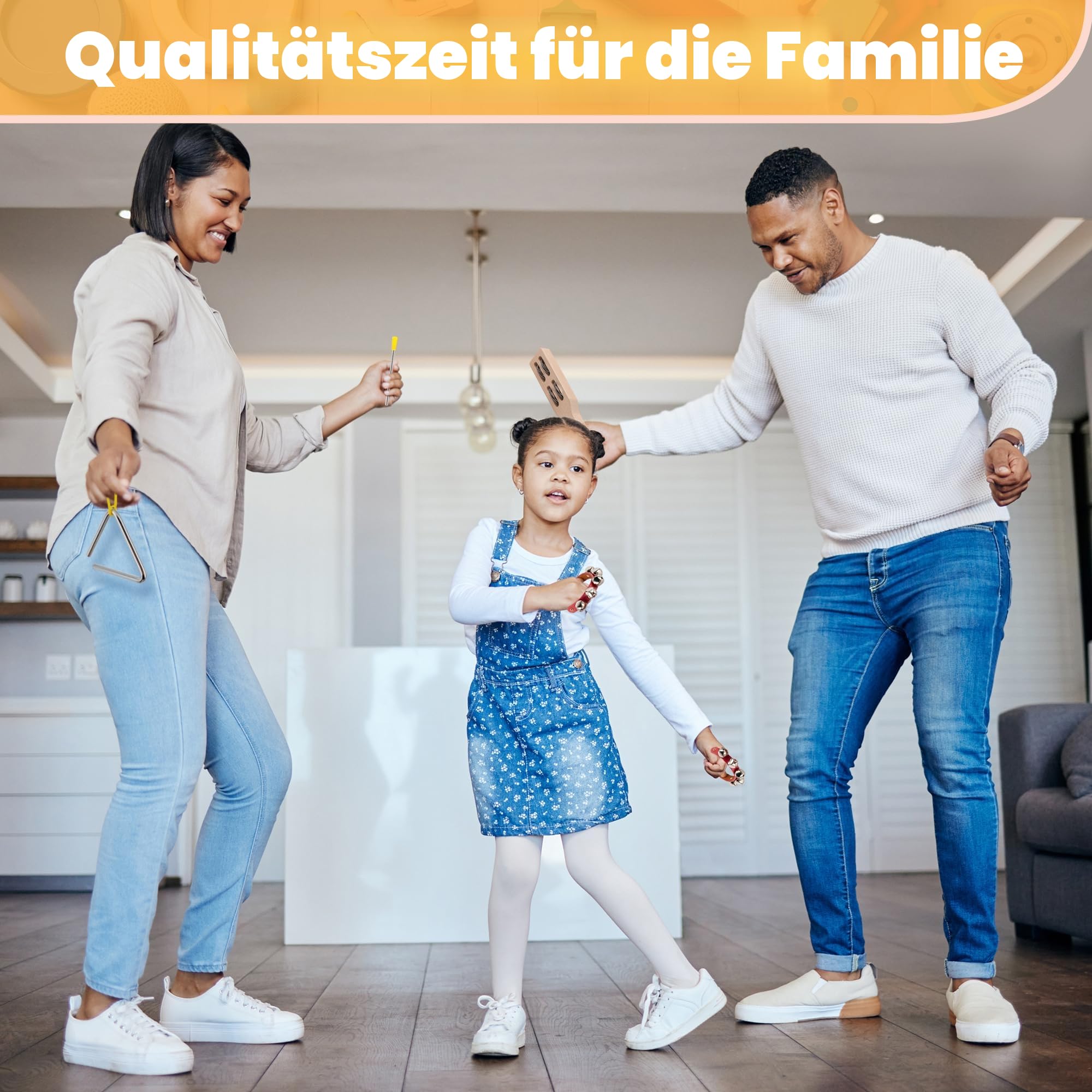 Stoie's Musikinstrumente für Kinder Ab 3 Jahre - Holz Montessori Instrumente, Baby Klanghölzer, Trommel Musikspielzeug