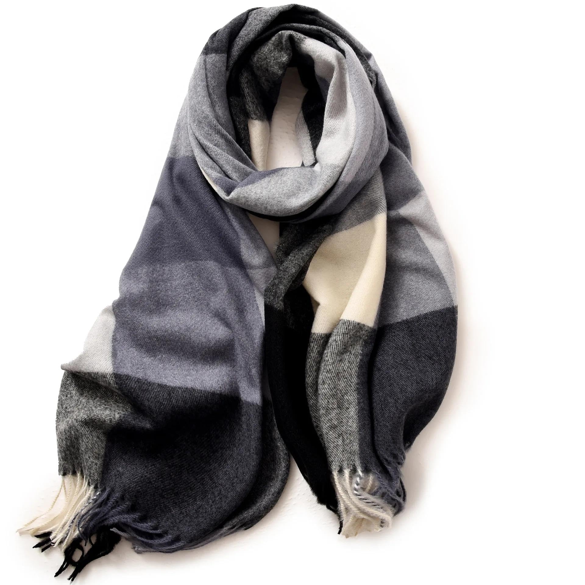 Schals Tücher Halstuch Scarf Damenschal, Gestreift, Kariert, Elegant, Im Promi-Stil, Herbst- Und Winterschal, Neue Imitation