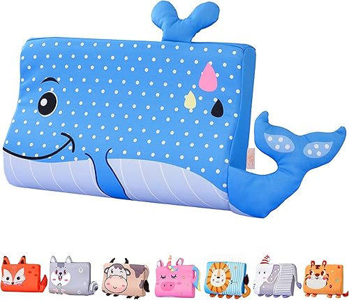 LovXtra, Almohada para niños pequeños para dormir. Almohada suave y pequeña de espuma viscoelástica transpirable para cama infantil. Funda de