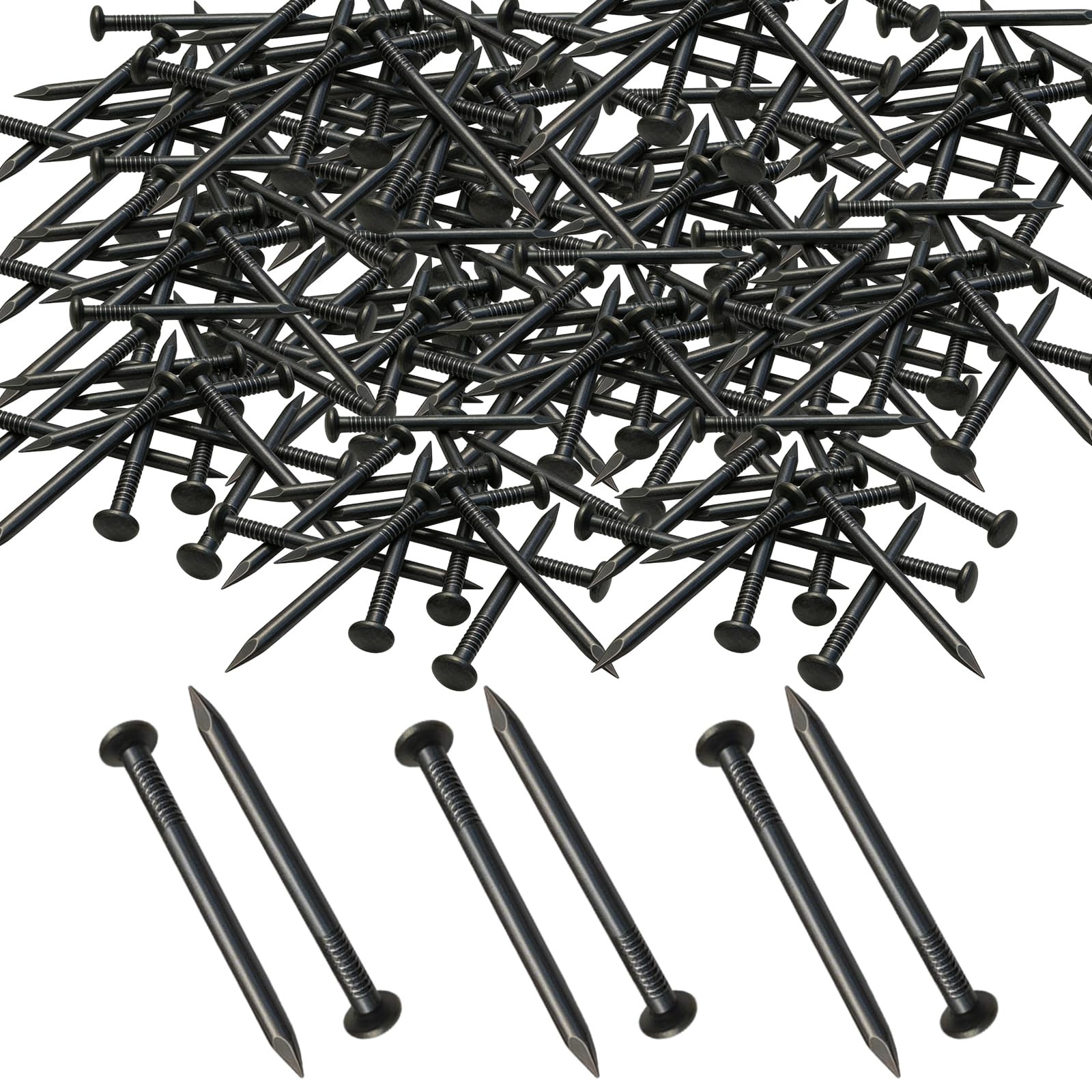 Juego de 280 clavos de 20 mm, clavos de acero para colgar cuadros, clavos de hormigón para paredes de hormigón, clavos pequeños de acero, ideal para trabajos de madera y ladrillo