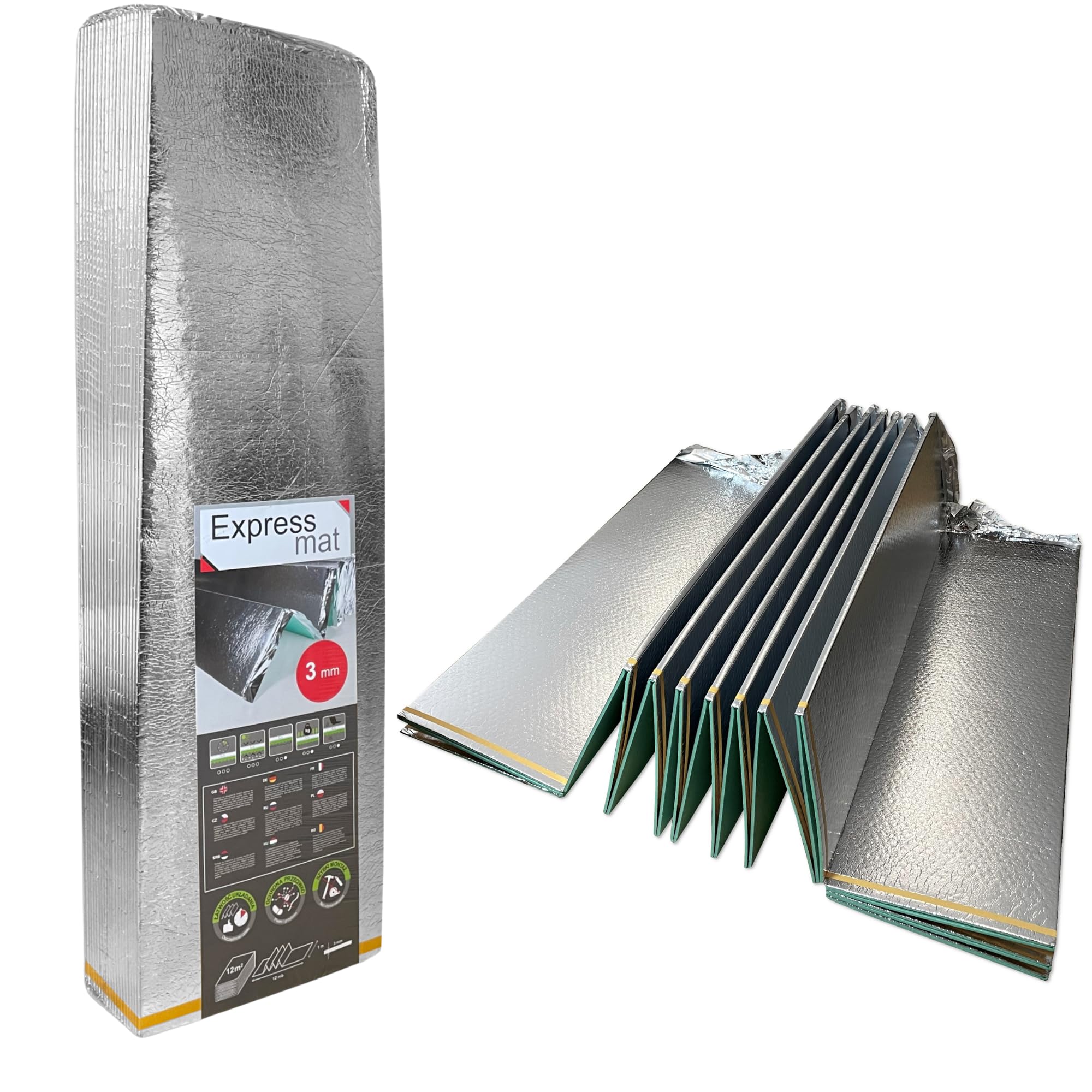 21 m², base in XPS con pellicola PET, isolamento acustico, isolamento termico, isolamento acustico (5 mm – 7 m² x 3)