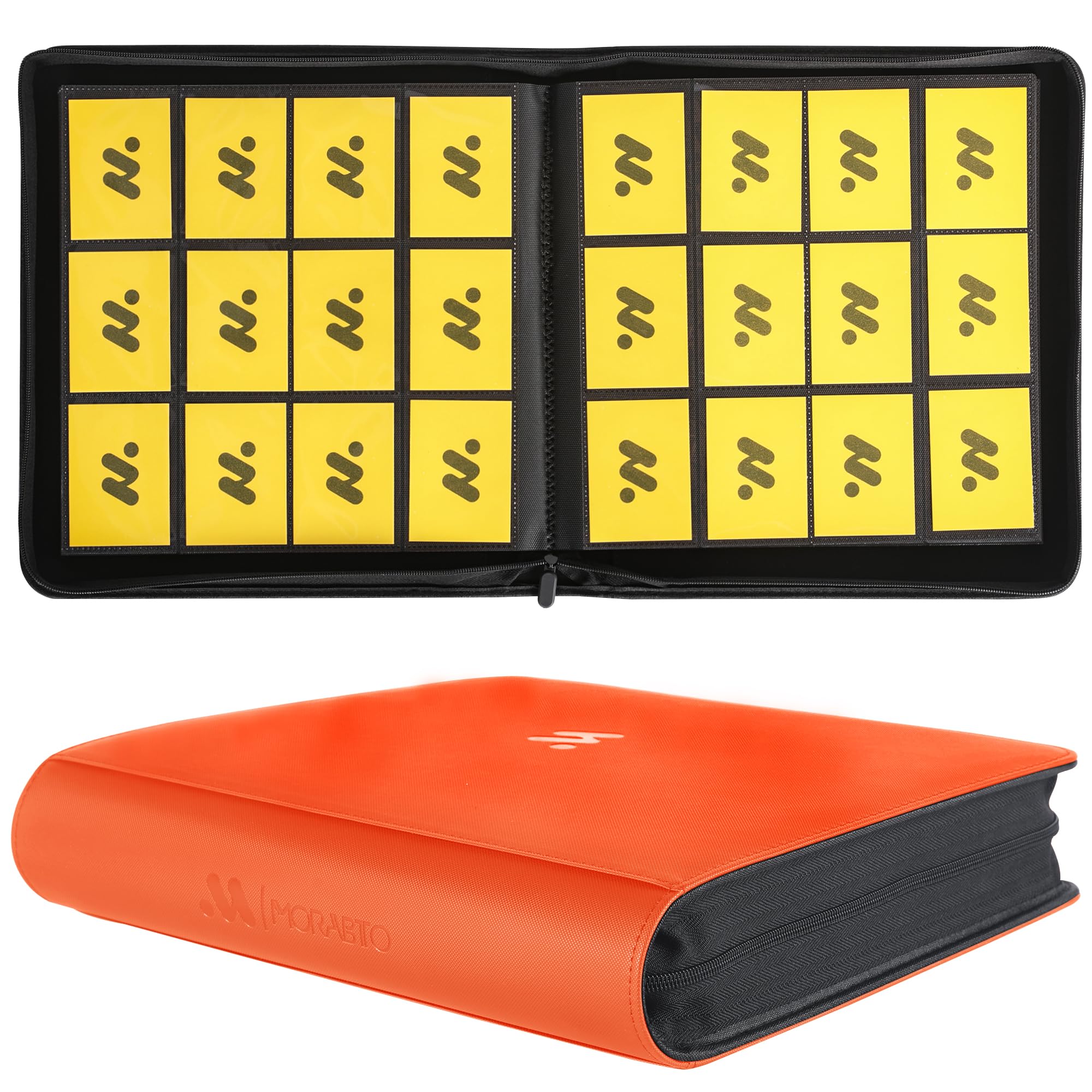 Classeur de cartes à 12 poches, peut contenir jusqu'à 1200 cartes avec 25 pochettes, porte-cartes à fermeture éclair, compatible avec cartes JTC/cartes de jeu/cartes de sport