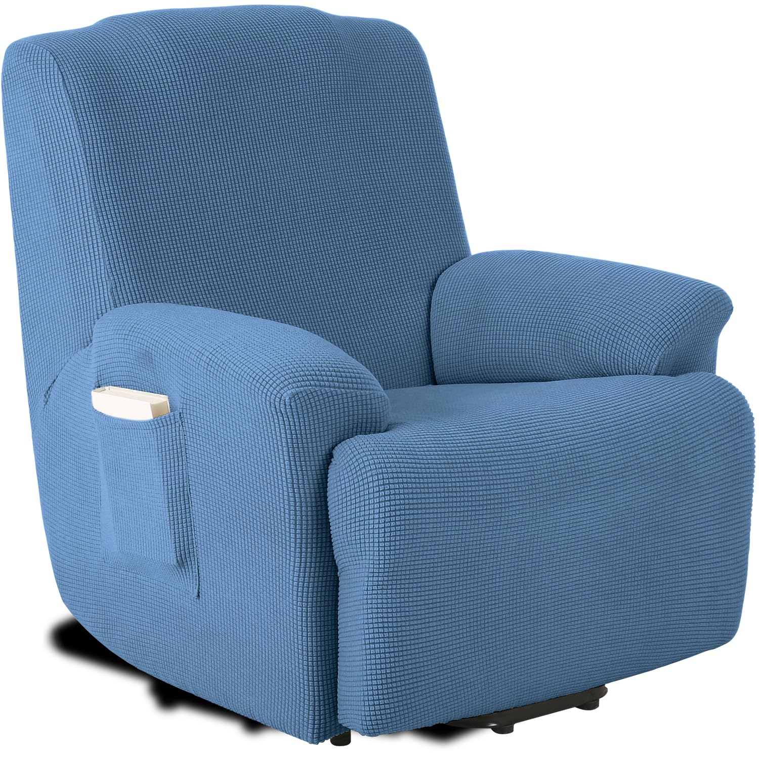 TIANSHU 1 Posti Fodera per Poltrona Reclinabile, Fodera per Poltrona Reclinabile Jacquard, Fodera per Divano Reclinabile Elasticizzata (Poltrona Reclinabile, Denim Blue)