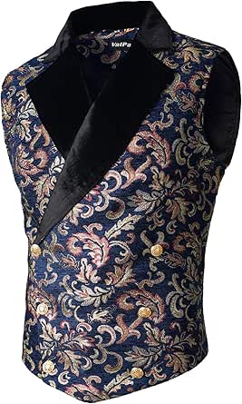 Men's Victorian Double Breasted Steampunk Waistcoat