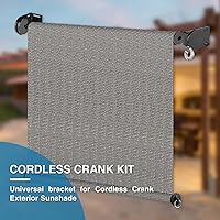 Vista 7 de Soportes para parasol con anillo de metal, piezas de repuesto para sombra, compatibles con persianas enrollables Coolaroo (negro, 1 par)