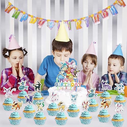 Miniatura 5 de 25 piezas de decoración de pastel de anime, decoración de fiesta temática de baby shower, el mejor regalo para niños, niñas y adolescentes