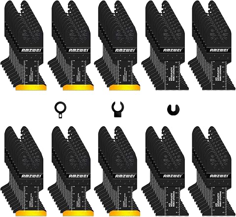 100PCS Multi Tool Blades Titanium Multitool Blades for Wood Metal Nails