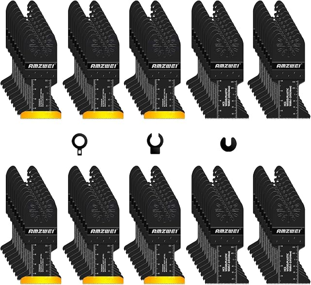 100PCS Multi Tool Blades Titanium Multitool Blades for Wood Metal Nails