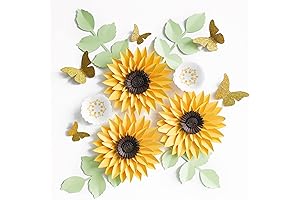Fonder Mols 3D Sunflower Paper Flowers Decorations