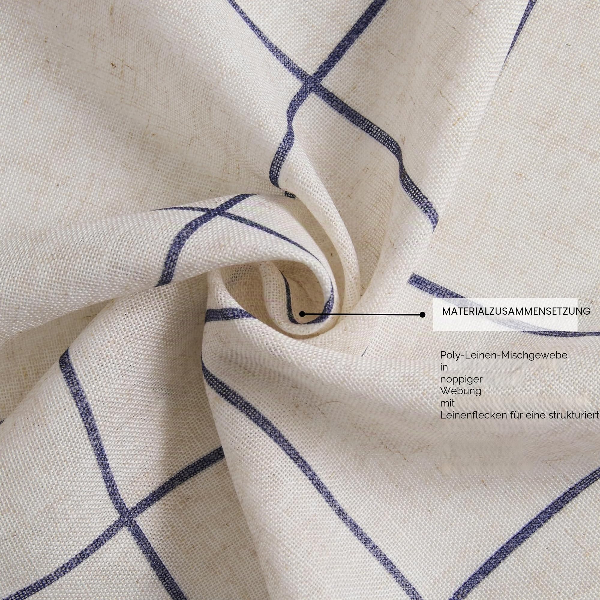 Elrene Home Fashions Brighton Fenstervorhang, Schottenmuster, Verdunklungsvorhang für Fenster, für Wohnzimmer und Schlafzimmer, mit Stangentaschen, 132,1 x 213,4 cm, Indigo, 1 x Vorhang