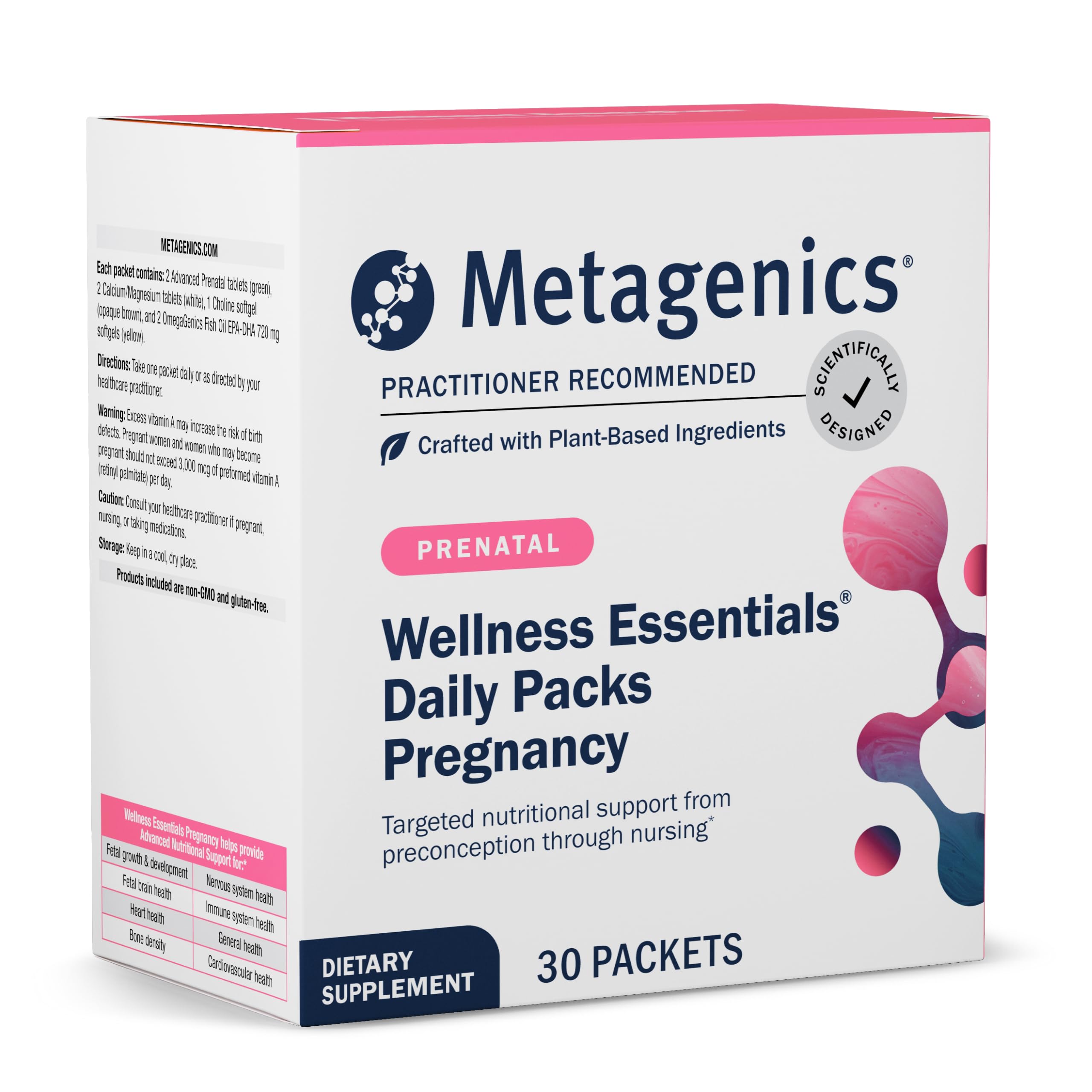 Wellness Essentials Pregnancy - Prenatal, Pregnancy & Nursing Support* - with Omega-3 Fatty Acids, Folate, Choline & Antioxidants - Supports Fetal Brain, Bone & Immune Health* - 30 Packets