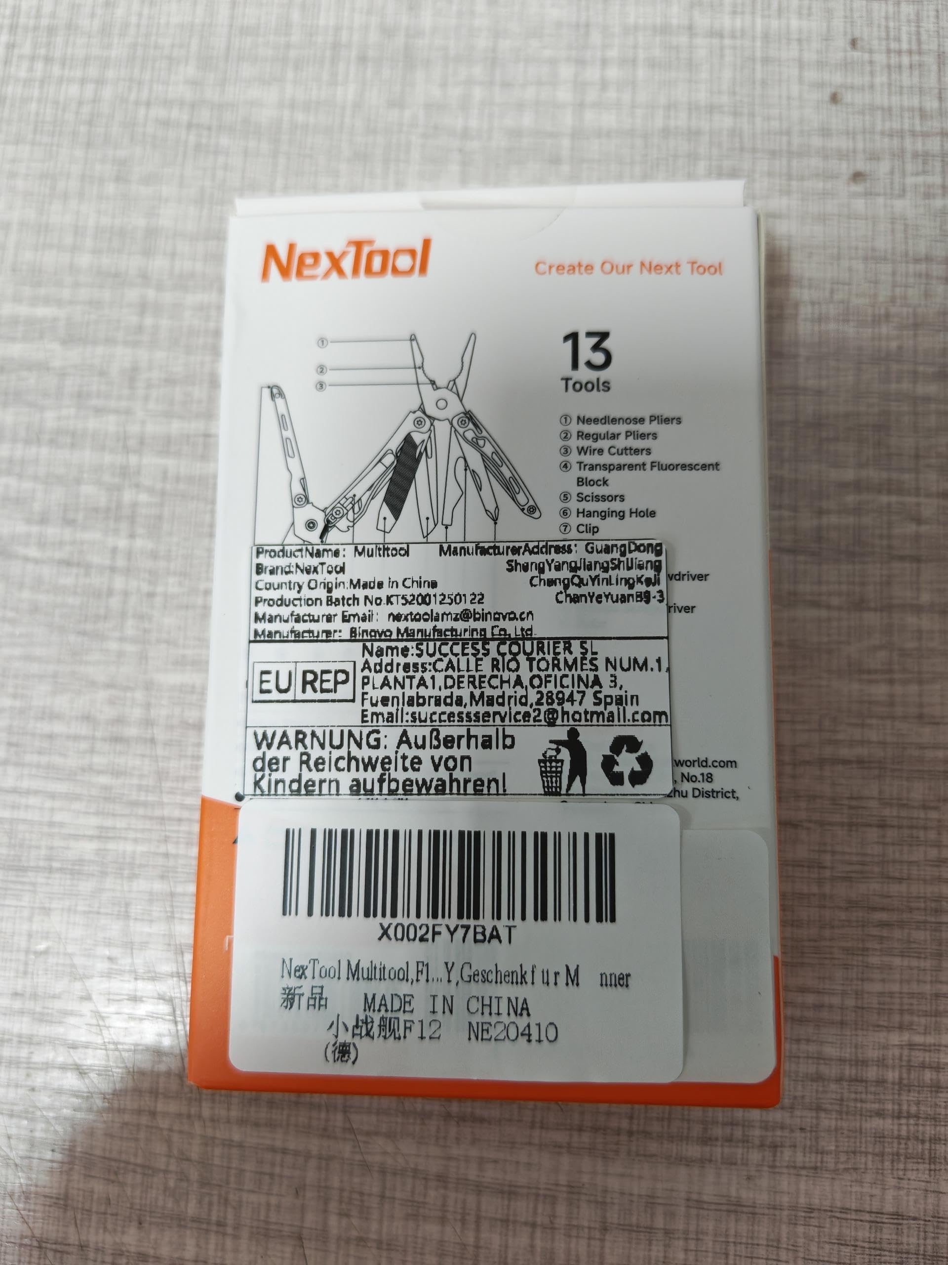 NexTool Multitool,F12 Mini Flagship 13 IN 1 Multitool Werkzeug für Schlüsselanhänger mit Zackenschere,Feile，Sicherheitsverriegelung,Upgrade 80CrMoV14 Stahl für EDC,Outdoor & DIY,Geschenk für Männer