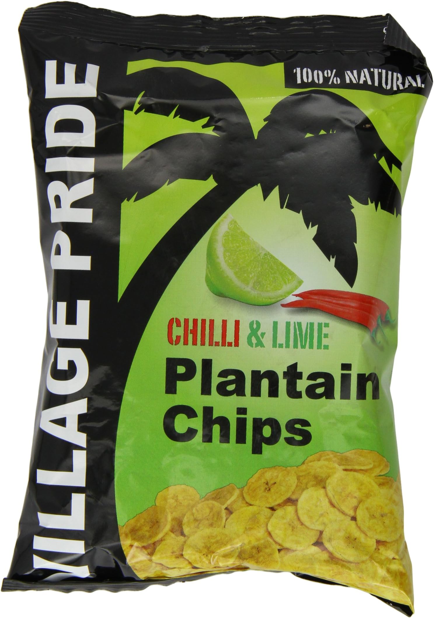 Village Pride Plantain Chips Lime Chilli 75 g (Pack of 24)