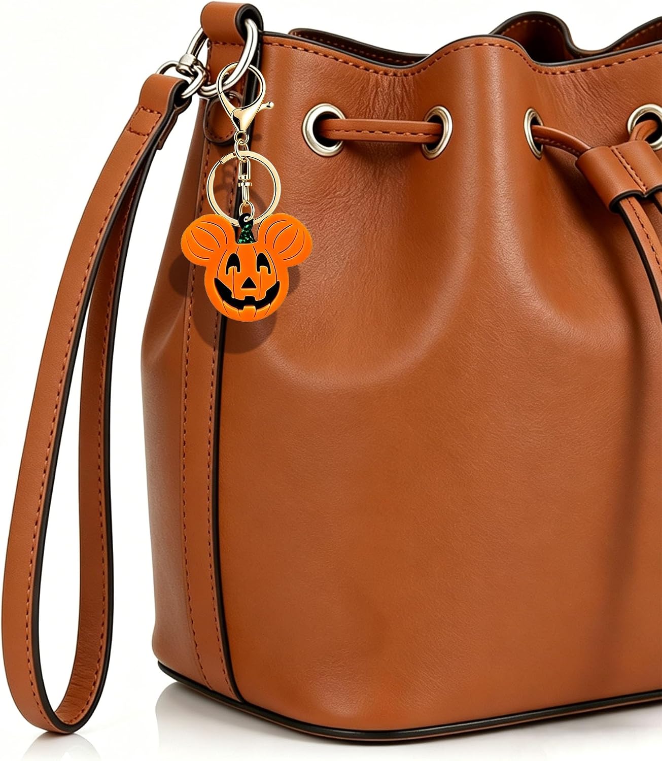 WCRAZYE Pumpkin Keychain Halloween Fall Thanksgiving Purse Accessory image 3