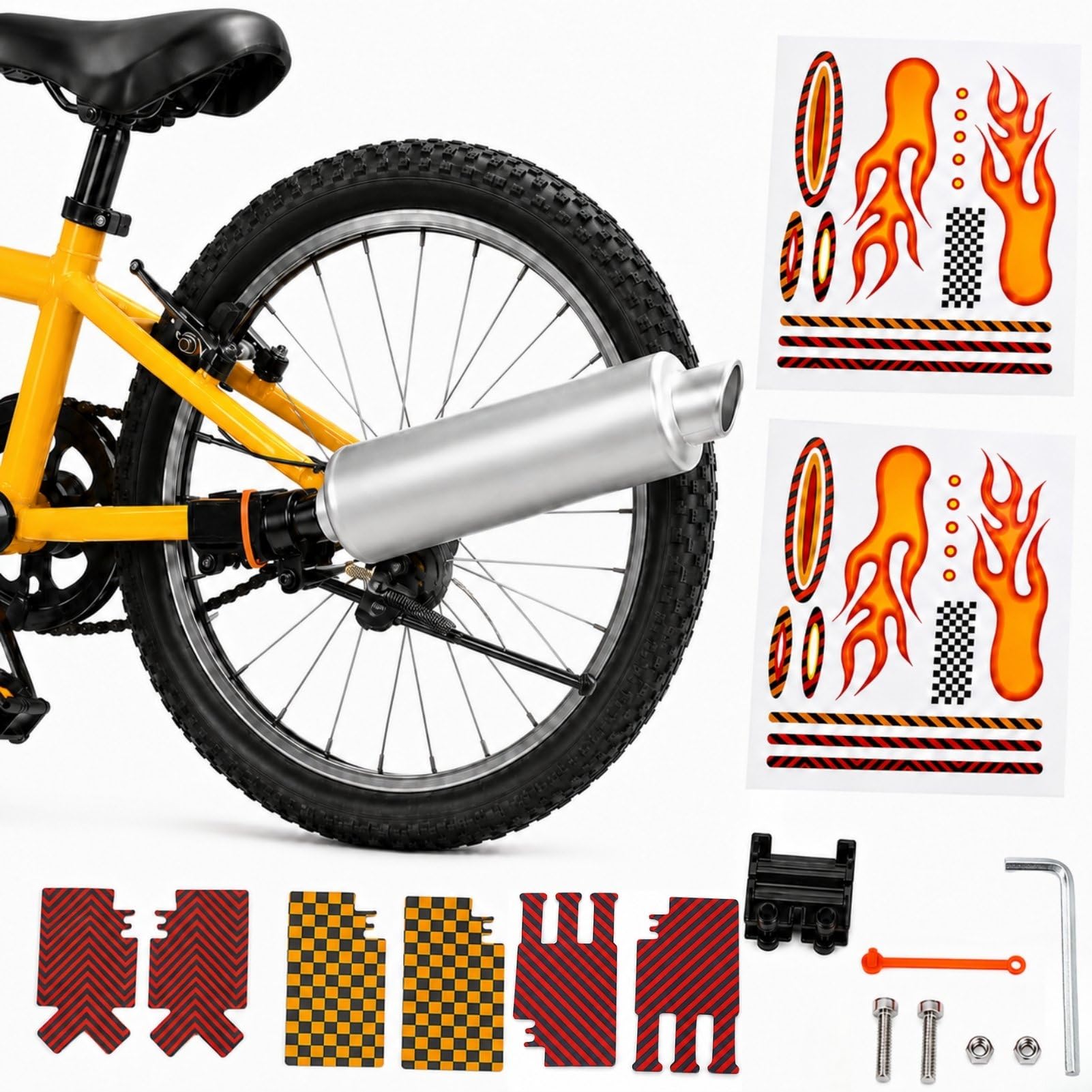 TriUnytion Bike Exhaust Sound System for Bicycles with 16-22 Inch Wheels