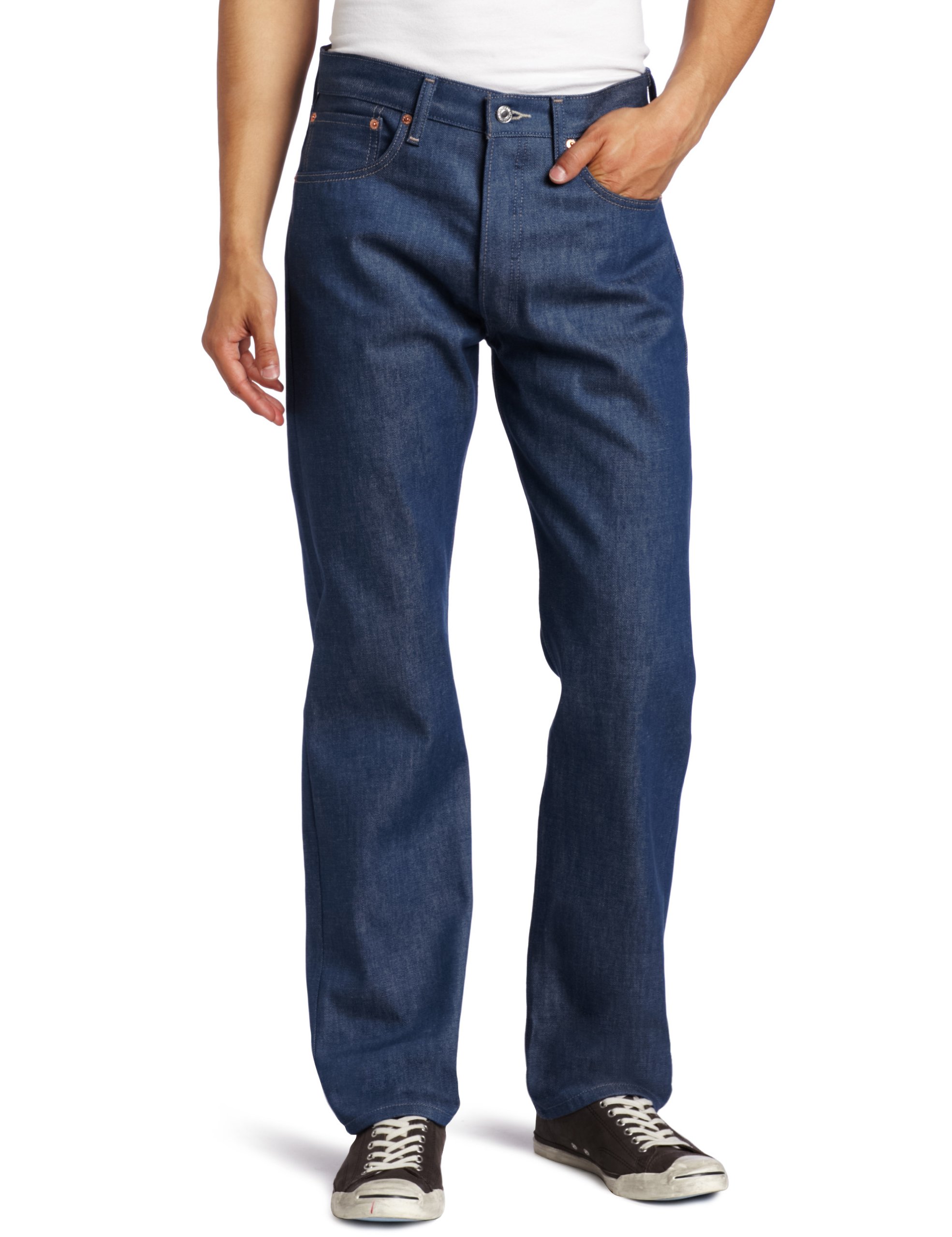 Levi's Men's 501 Original Shrink to Fit Jeans, Dark Blue Crispy Neppy STF, 32W x 32L — view 16