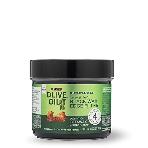 Olive Oil Style & Sculpt Cover & Hold - Relleno de cera negra con cera de abeja para sellar la humedad (4.9 onzas)
