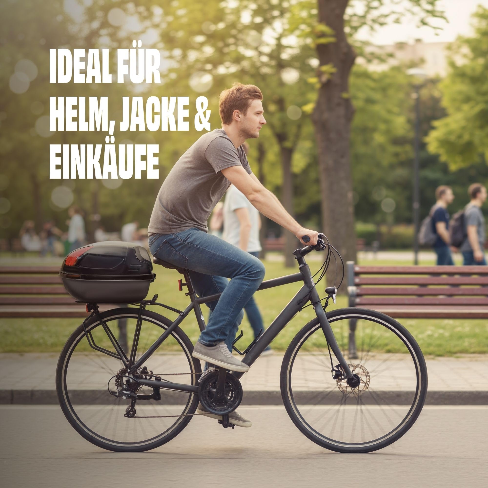 Red Loon Fahrradbox für Gepäckträger abschließbar Fahrrad Topcase | Fahrradkoffer abschließbar | Gepäckträgerkoffer | 17 Ltr für Roller