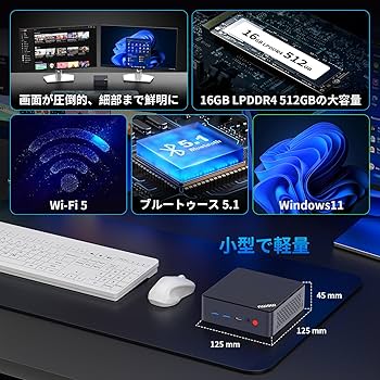Amazon.co.jp: 【2025初登場】AWOWミニpc win11 Pro N100 16GB