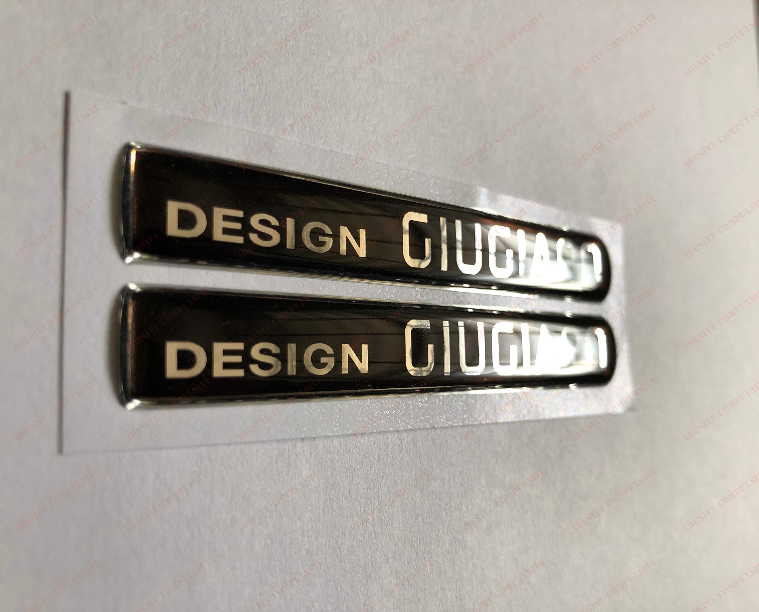 Stemma Logo Design GIUGIARO. Coppia Adesivi resinati. Black Limited Edition