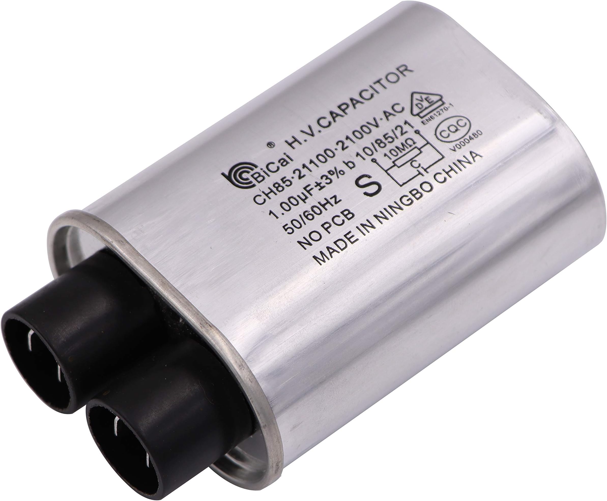 Meter Star Microwave Capacitor Replacement 2100V 1.00uf Compatible with 99% of Household Microwave Oven Brands,Connect Pin 1/4" Standard Terminal