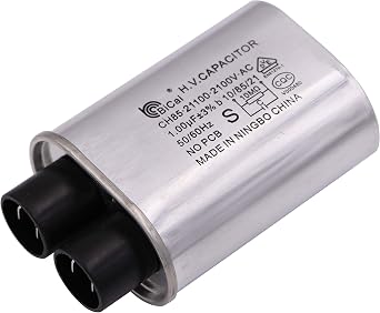 Meter Star Microwave Capacitor Replacement 2100V 1.00uf Compatible with 99% of Household Microwave Oven Brands,Connect Pin 1/4" Standard Terminal