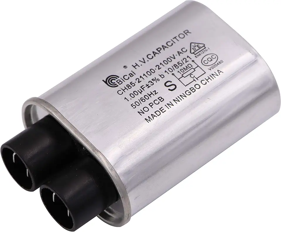 METER STAR Substituição do Capacitor de Micro-Ondas 2100V 1.00Uf Compatível com 99% Das Marcas de Fornos de Micro-Ondas Domésticos, Terminal Padrão de Pino de Conexão de 1/4"