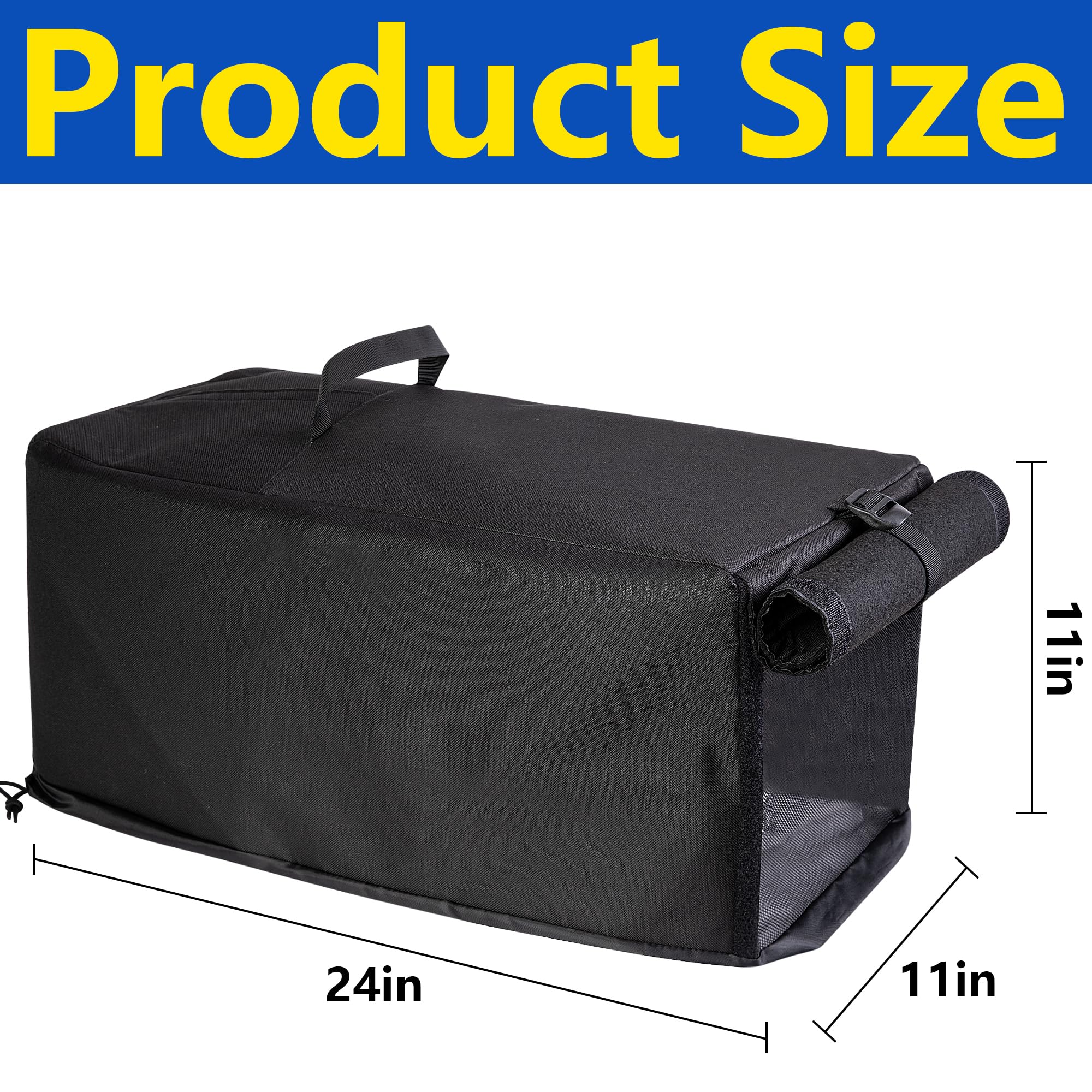 Adnee 3 Layers Pool Heat Pump Cover,24x11x11 Inch Waterproof Pool Heater Covers,Pool Motor Enclosure Blankets for Pump Outside Units Protection