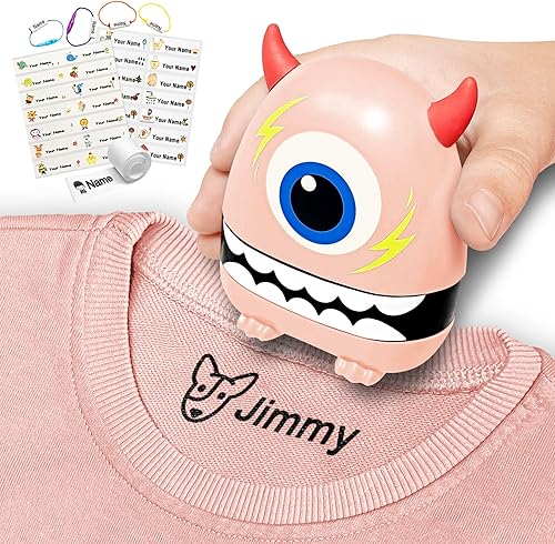 Ogelz Sello de nombre para ropa infantil sello de nombre personalizado etiqueta de etiqueta para ropa preescolar guardería infantil hogar lavadora