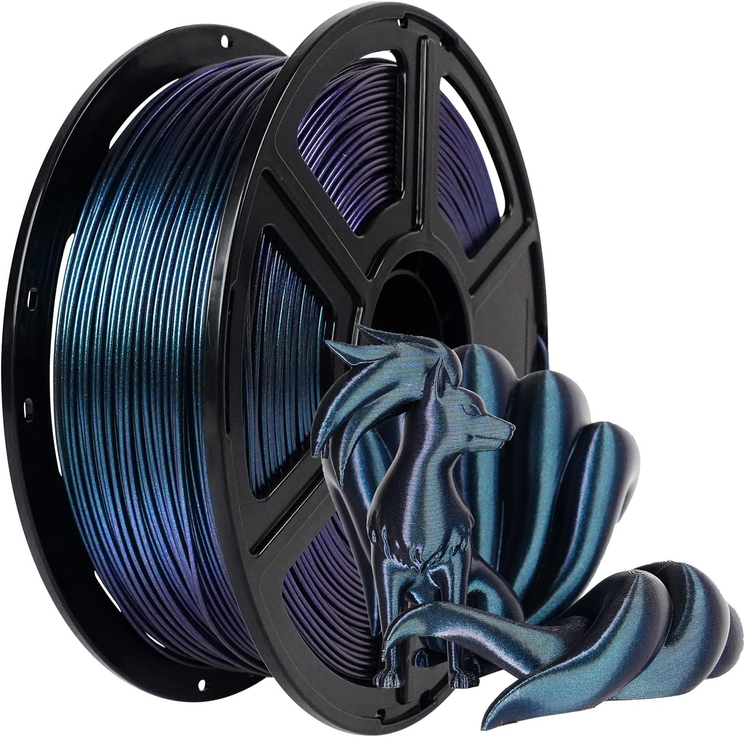 PETG Pro Filament 1.75mm +/- 0.02mm Burnt Titanium, Color Changeable 3D Printer Filament 1kg, Chameleon 3D Printing Filament Changing Colors with Light, Perfectly Hide The Layer Line