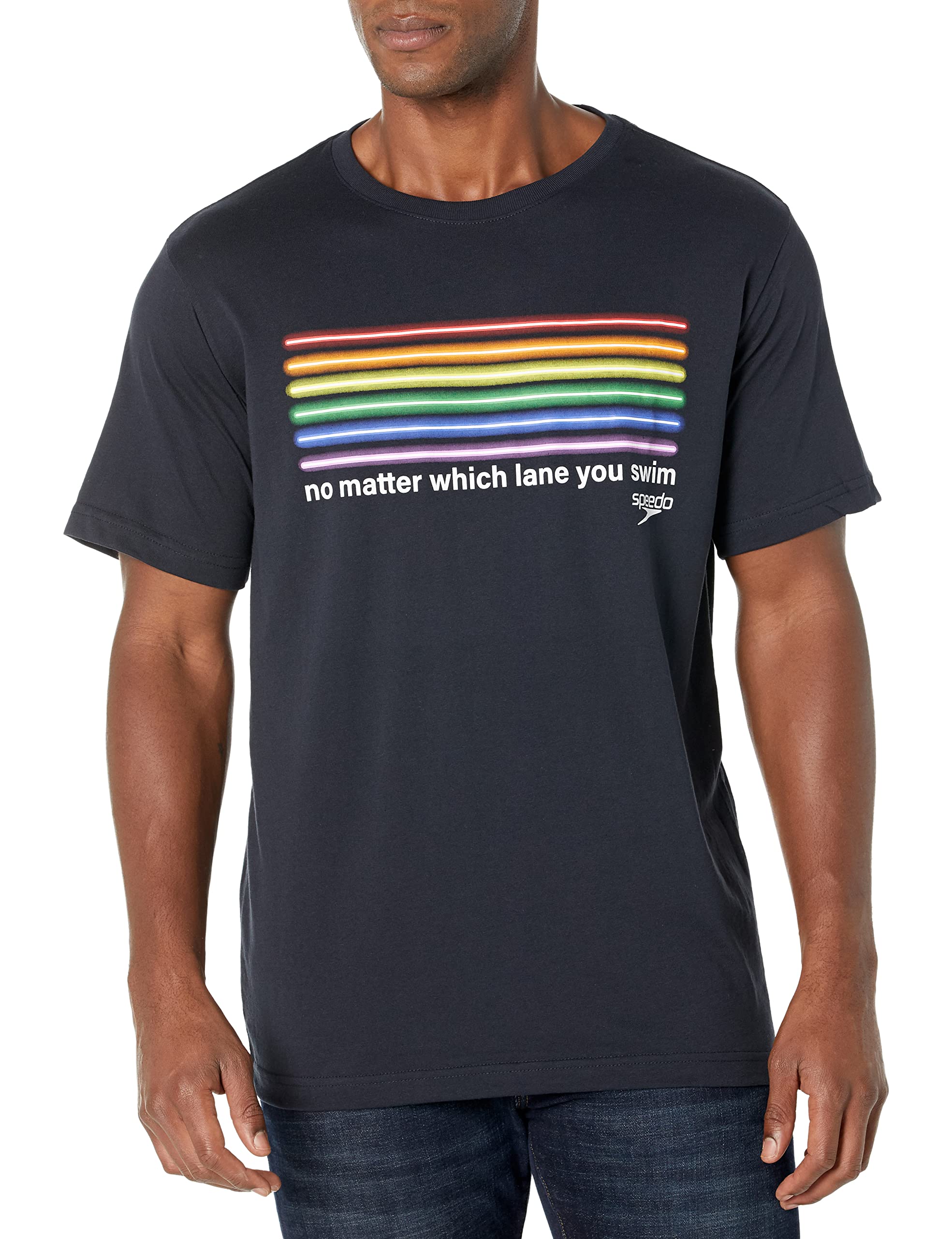 Speedo Maglietta A Maniche Corte, Girocollo, Grafica Pride Graphic Maniche Corte Unisex - Adulto