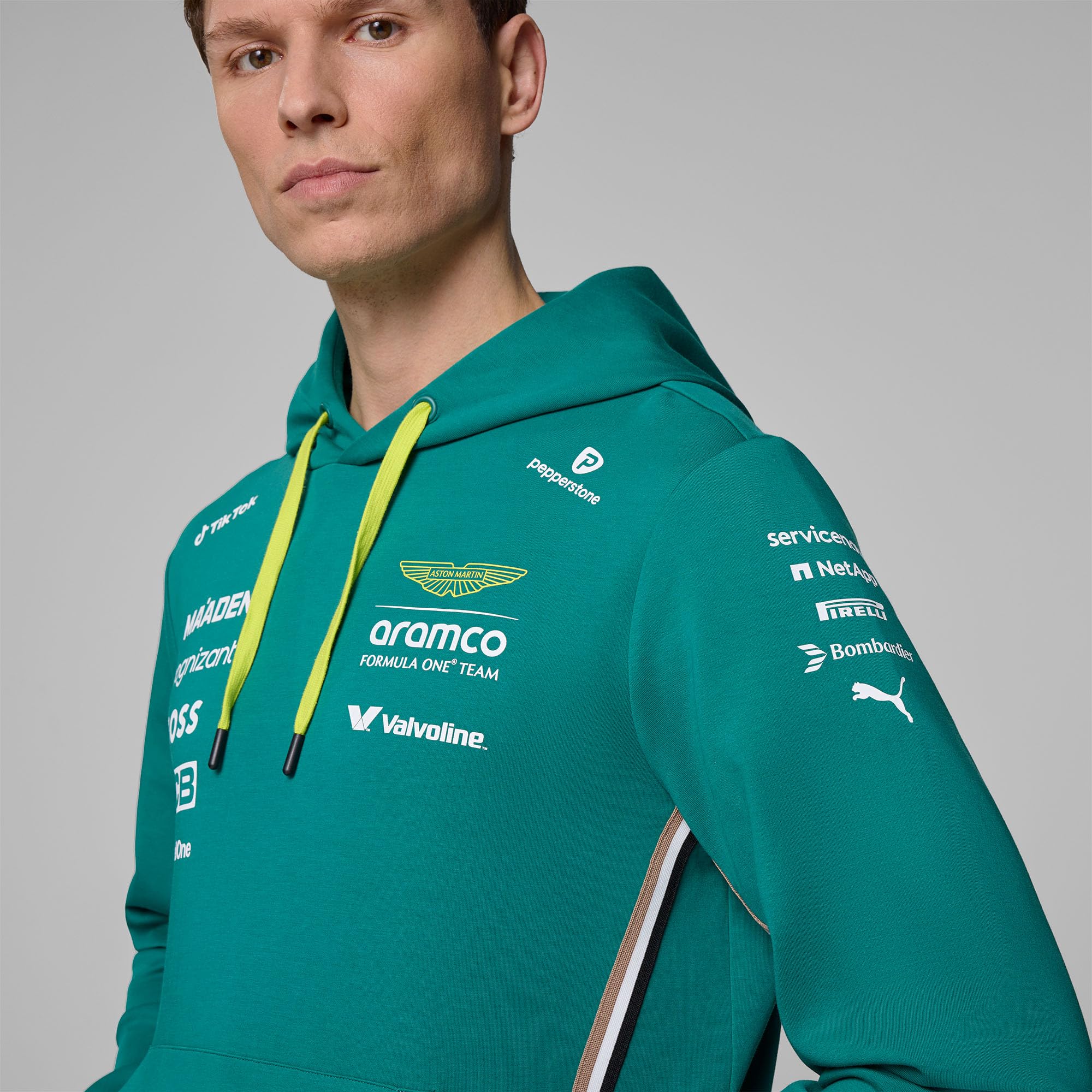 Aston Martin F1 2025 Sudadera con Capucha de Pilotos para Hombr