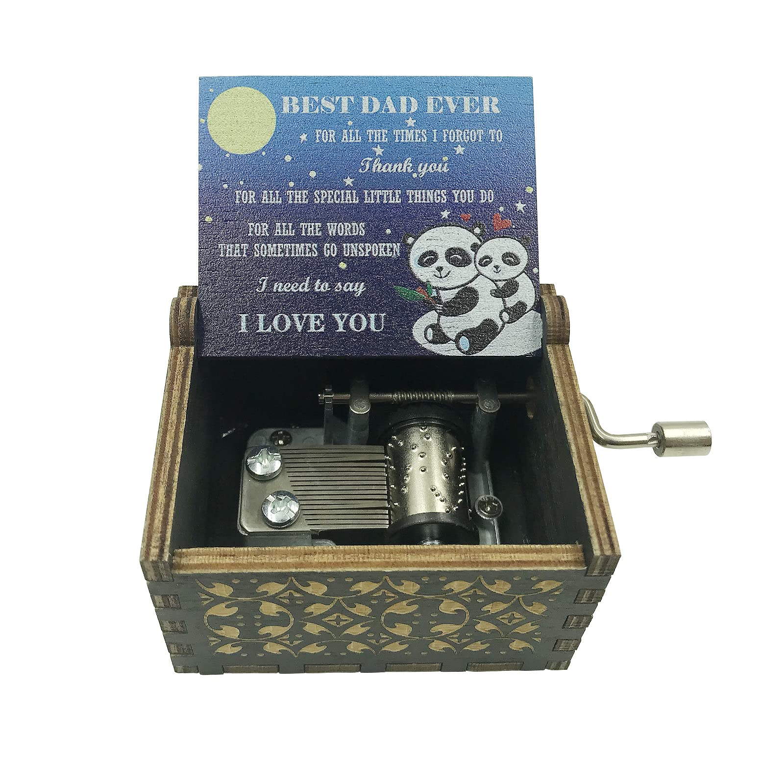 Photo 1 of 16pcs Funny Affirmation Card Gift, self improvement oath card
KYHSOM You are My Sunshine Hand Crank Laser Engraved Vintage Wood