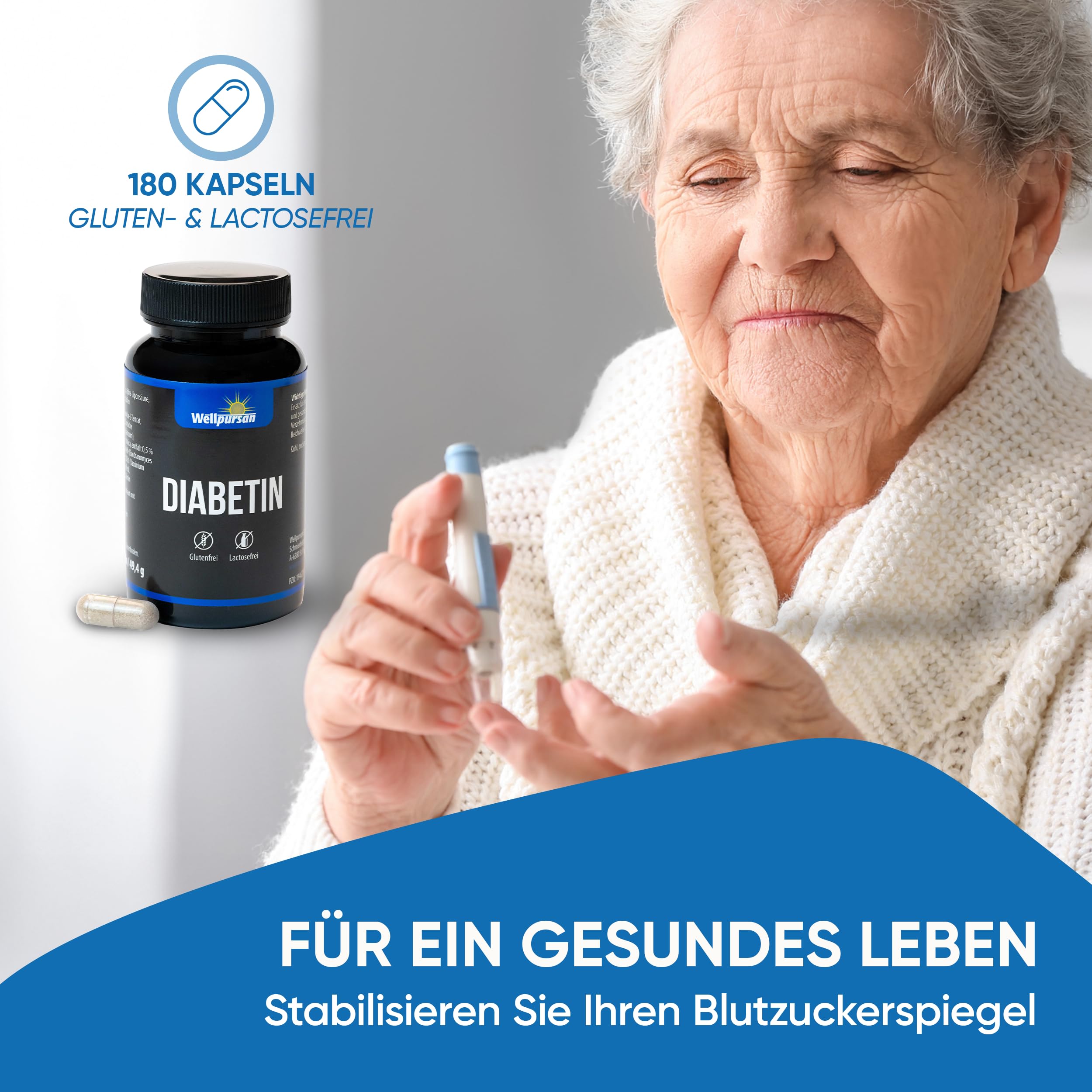 Wellpursan Diabetin Kapseln (3 x 60 Kapseln) – Natürlicher Komplex zur Unterstützung eines ausgewogenen Stoffwechsels und der allgemeinen Vitalität.