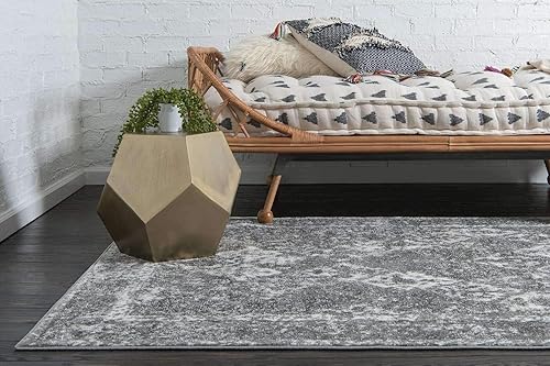 Miniatura 4 de Unique Loom - Alfombra estilo tradicional de Rosso Collection, Polipropileno, GrisCrema