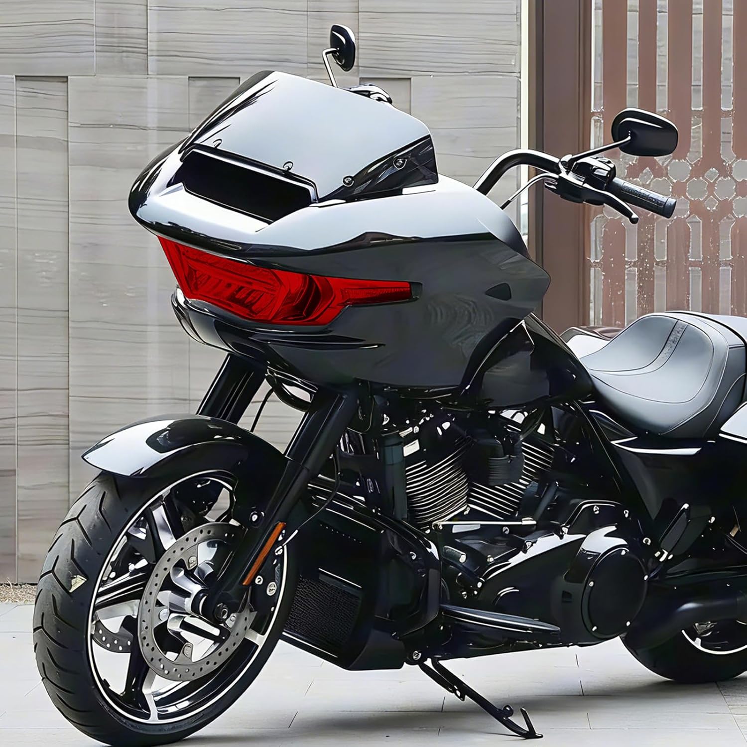 Headlight Lens Cover Motorcycle Front Headlamp Protect Cover Fit for Touring Harley CVO Road Glide FLTRXSE 2023–2025 Road Glide ST FLTRXST 2024–2025 Red
