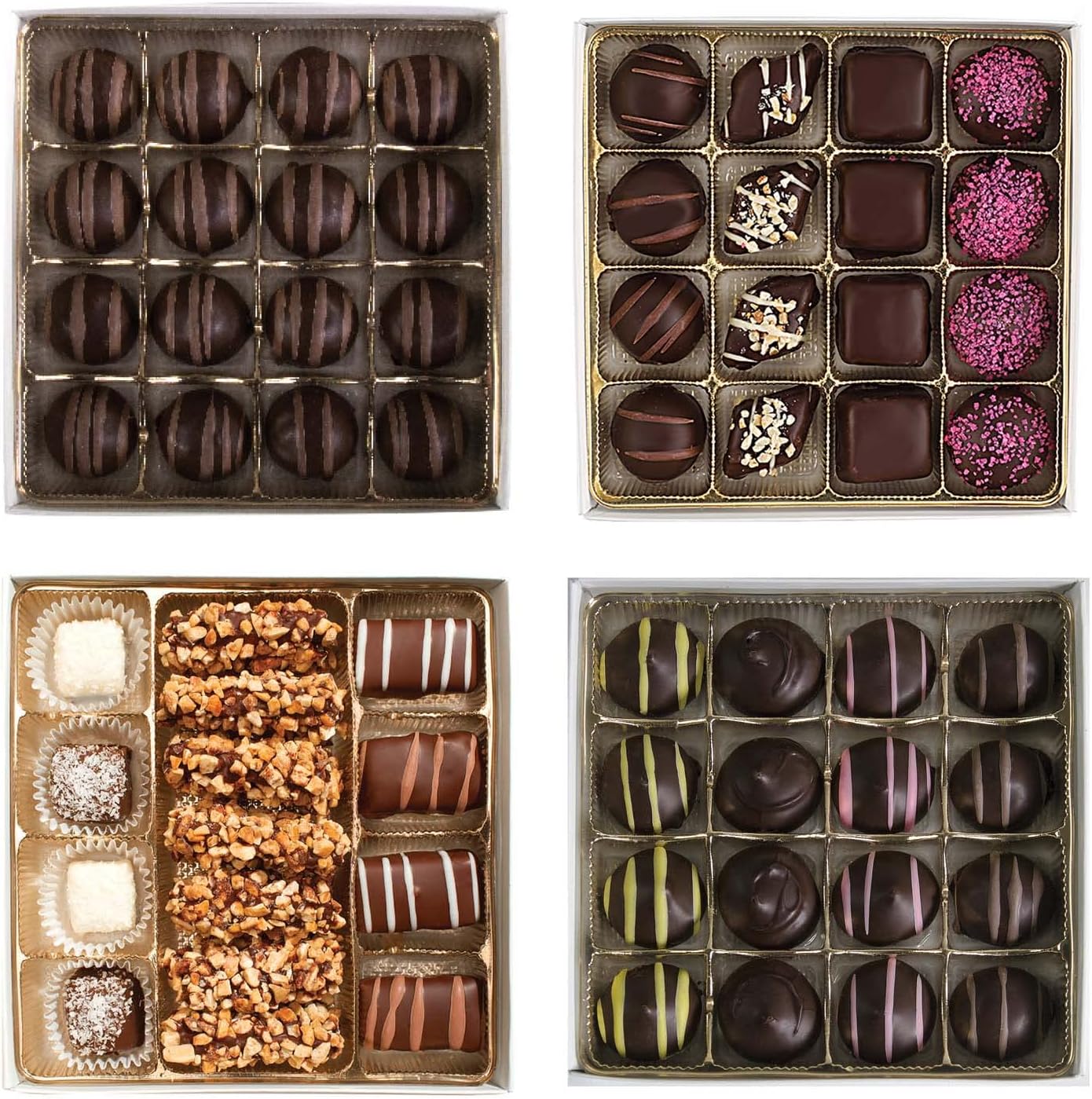 Valentine's Day Chocolate Gift Box - Celebrate Valentine's Day with 4 Chocolate Boxes, 63 Pc.