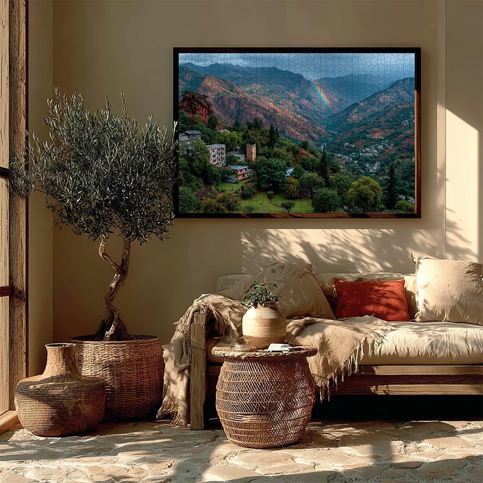 Puzzle Arte con Scatola Pianta, Visualizzazione Puzzle Legno 3000 Pezzi Adulti 122x81cm, Attività di Intrattenimento ad Alta Difficoltà, DIY Classici Gioco, Jigsaw Per Tutta La Famiglia, Q-8916