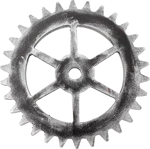 Ipetboom Rustic Wooden Gear Wall Ornament Retro Industrial Decor for Bar Home Bedroom Living Photography Prop Unique Chic Wall Hanging Art