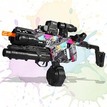 ناقل EMERBU Gel Splat Blaster من سلسلة EMERBU Lite - بطارية معيارية قابلة لإعادة الشحن 7.4 فولت - يدوي وأوتوماتيكي - للأعمار من 15+ عامًا